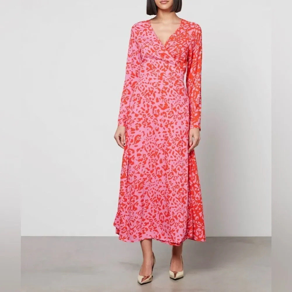 NEW Never Fully Dressed Zsa Zsa Printed Crepe Dress
